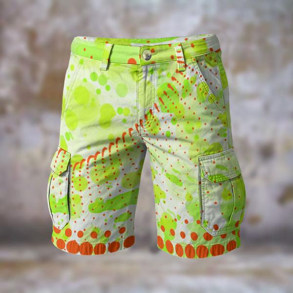 Cargohose mit Lani - Hose, lang oder kurz, bunt, 100% Polyester, Grösse S-5XL, fester Stoff, Normale Passform, Englische Bulldogge, Bully